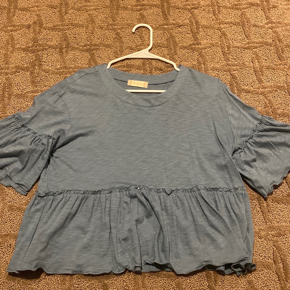 blue ruffle top altard state